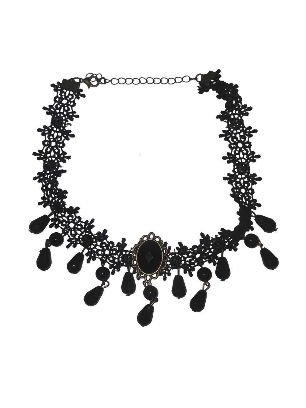 Black Lace Gemstone Choker